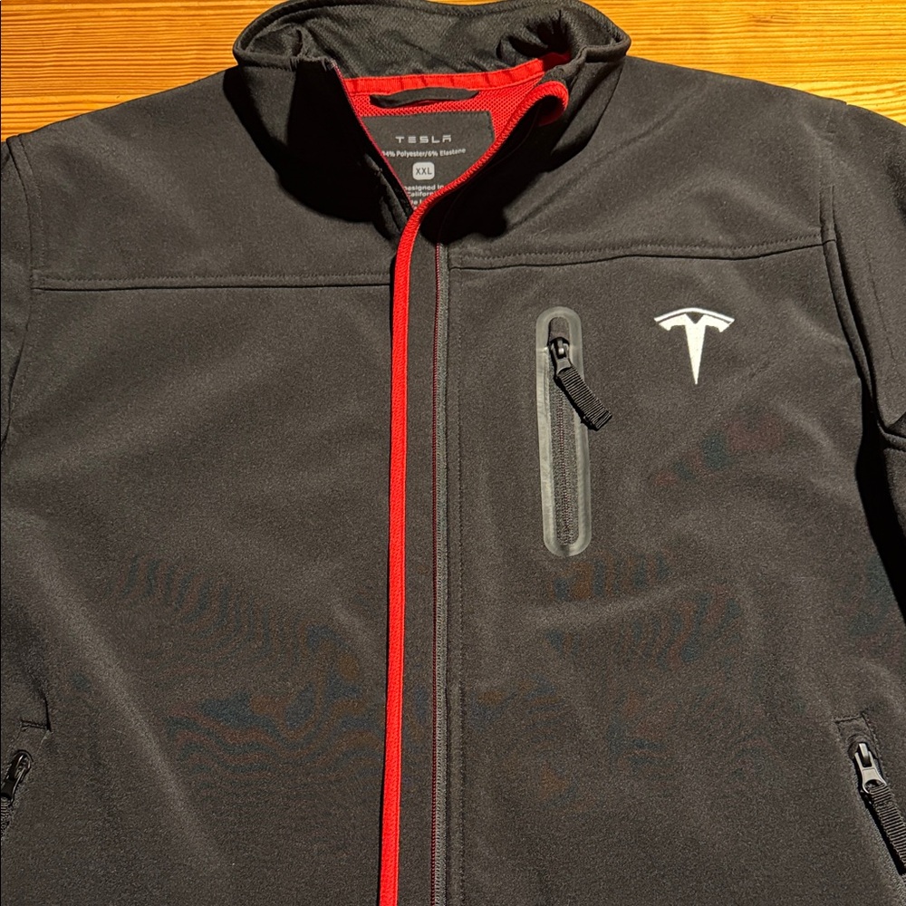 Tesla Men's Black and Red Performance Jacket - Picture 3 of 6